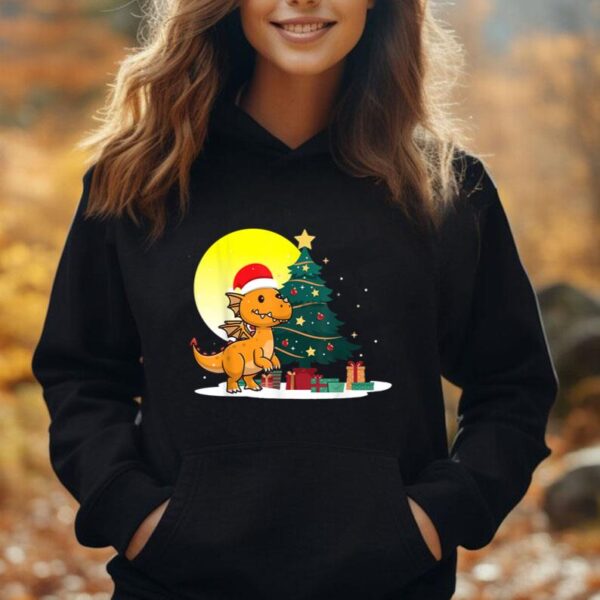 Christmas Cute Dragon Santa Hat Unisex Hoodie