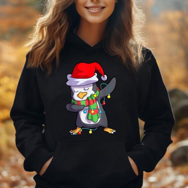 Christmas Dabbing Penguin Kids Girls Boys Matching Family Unisex Hoodie