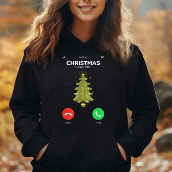 Christmas Is Calling Christmas Pajama Funny X-Mas Tree Unisex Hoodie