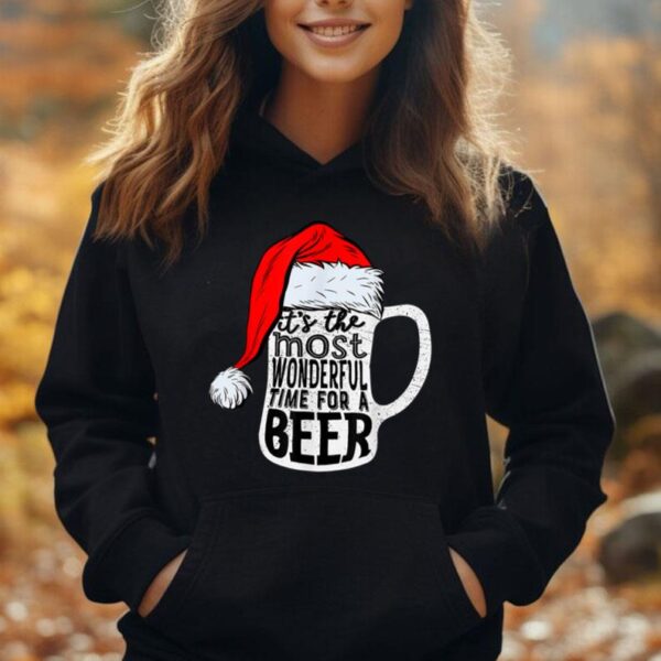 Christmas It's The Most Wonderful Time For A Beer Santa Xmas Unisex Hoodie