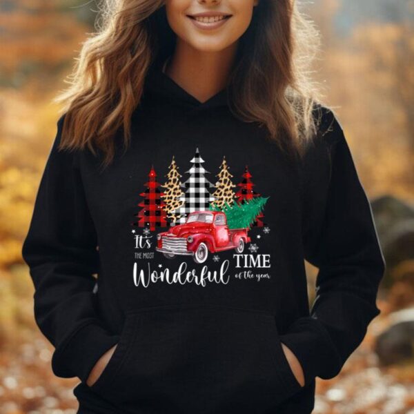 Christmas It's The Most Wonderful Time Of the Year Red Truck Unisex Hoodie