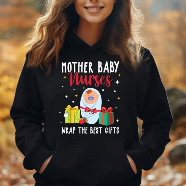 Christmas Mother Baby Nurses Wrap The Best Unisex Hoodie