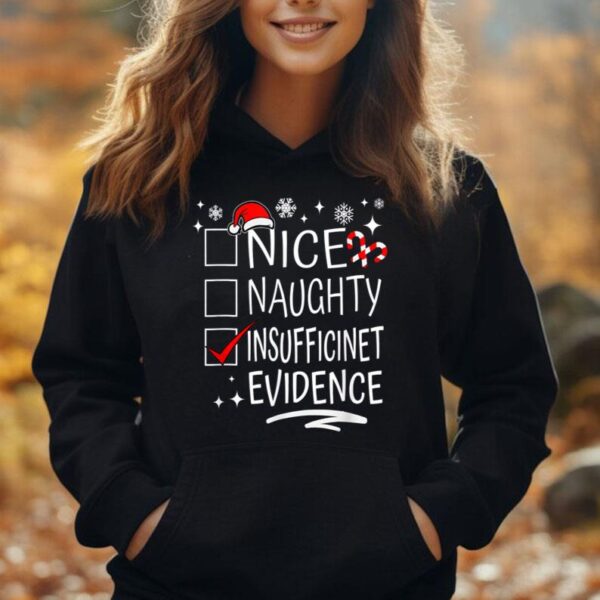 Christmas Nice Naughty Insufficient Evidence Family Group Unisex Hoodie