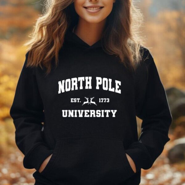 Christmas North Pole University Santa Workshop Elves Red Unisex Hoodie