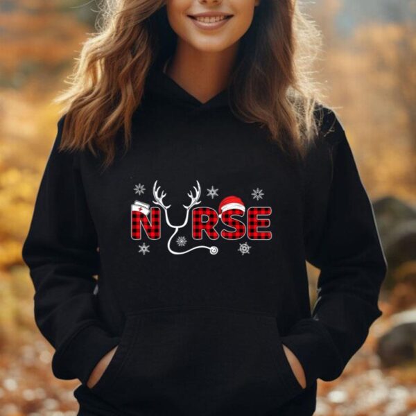 Christmas Nurse stethoscope Xmas Nursing Healthcare Worker Unisex Hoodie