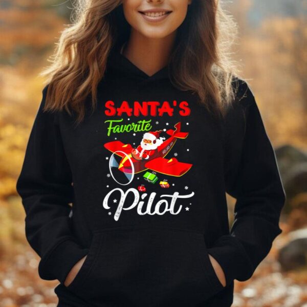 Christmas Santa Claus Pilot Flying Airplane Gifts Unisex Hoodie