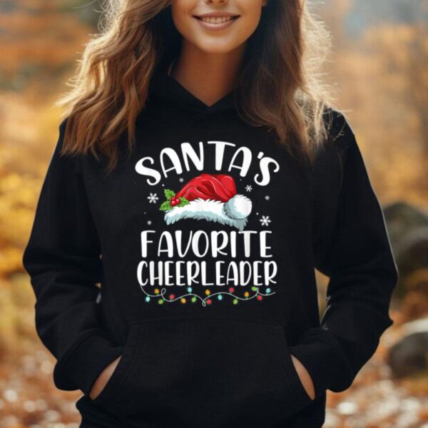 Christmas Santas Favorite Cheerleader Christmas Santa Hat Unisex Hoodie