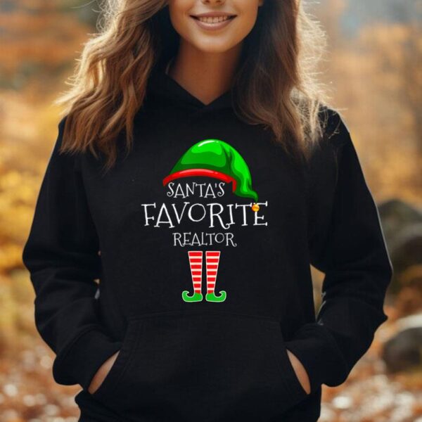 Christmas Santa's Favorite Realtor Elf Xmas Unisex Hoodie