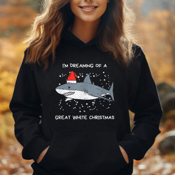 Christmas Shark Santa Hat Xmas Santa Jaws Funny Shark Pun Unisex Hoodie