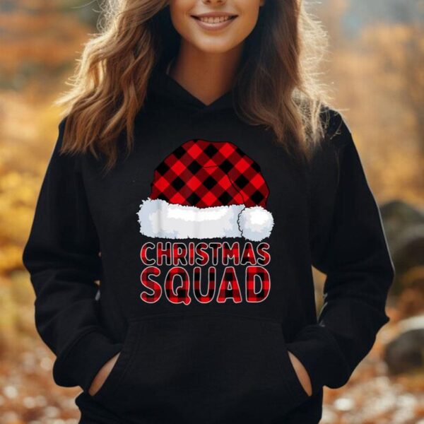 Christmas Squad Family Group Matching Xmas Plaid Pajama Unisex Hoodie