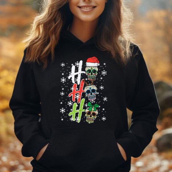 Christmas Sugar Skull Ho Ho Ho Xmas Mexican Men Women Kids Unisex Hoodie