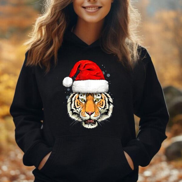 Christmas Tiger Cat Santa Clause Navidad Xmas Tiger Lover Unisex Hoodie