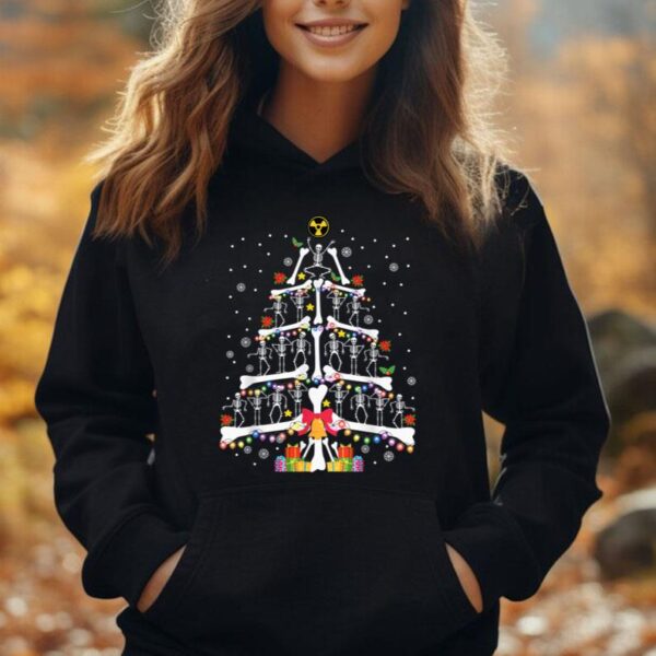 Christmas Tree Skeleton Xmas Radiology Xray Technologist Unisex Hoodie