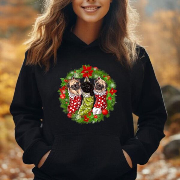 Christmas Tree Xmas Pajama Pug Dog Lover Unisex Hoodie