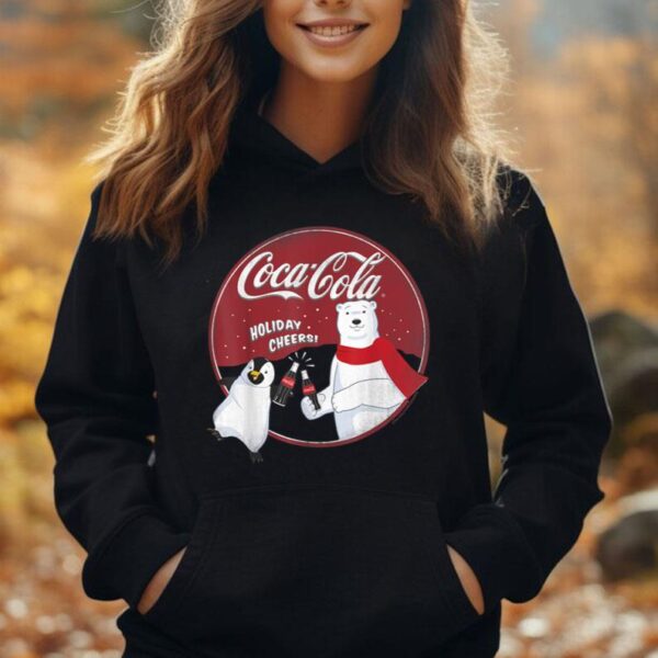 Coca-Cola Holiday Cheers Polar Bear Circle Logo Unisex Hoodie