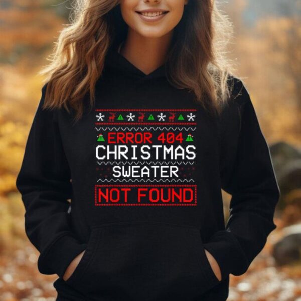 Computer Error 404 Ugly Christmas Sweater Not Found Pajama Unisex Hoodie