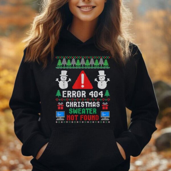 Computer Error 404 Ugly Christmas Sweater Not's Found Unisex Hoodie