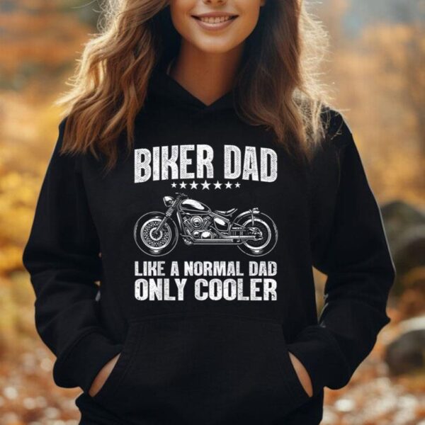 Cool Biker Design For Dad Men Motorcycling Motorcycle Biker Unisex Hoodie