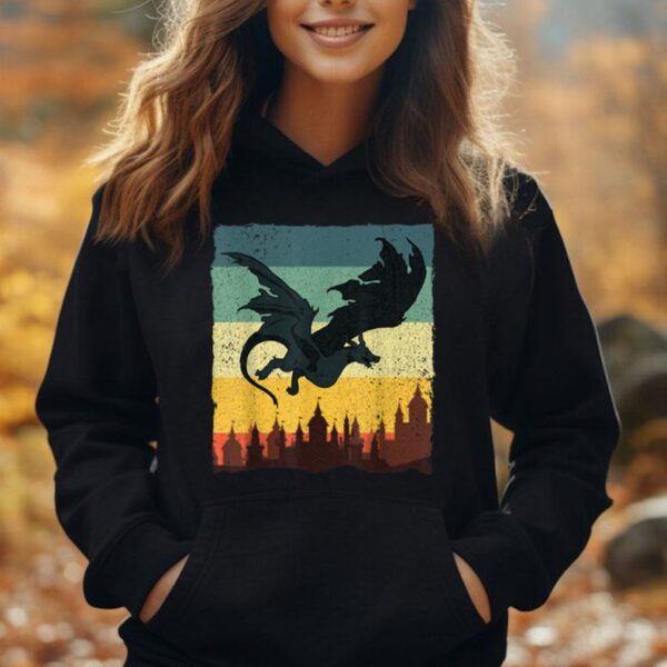 Cool Dragon Art For Men Women Mythical Vintage Dragon Lover Unisex Hoodie