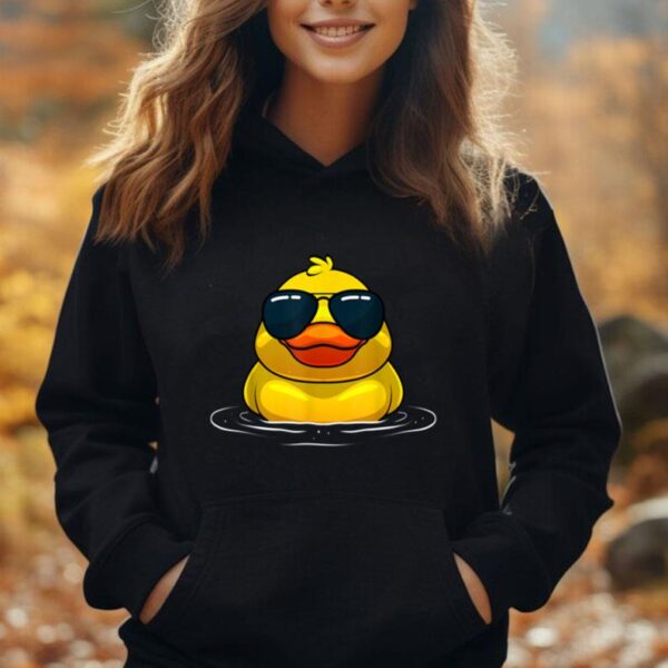 Cool Duck For Men Women Kids Rubber Duck Lovers Sunglasses Unisex Hoodie