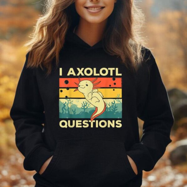 Cool I Axolotl Questions For Boys Girls Kids Fish Salamander Unisex Hoodie