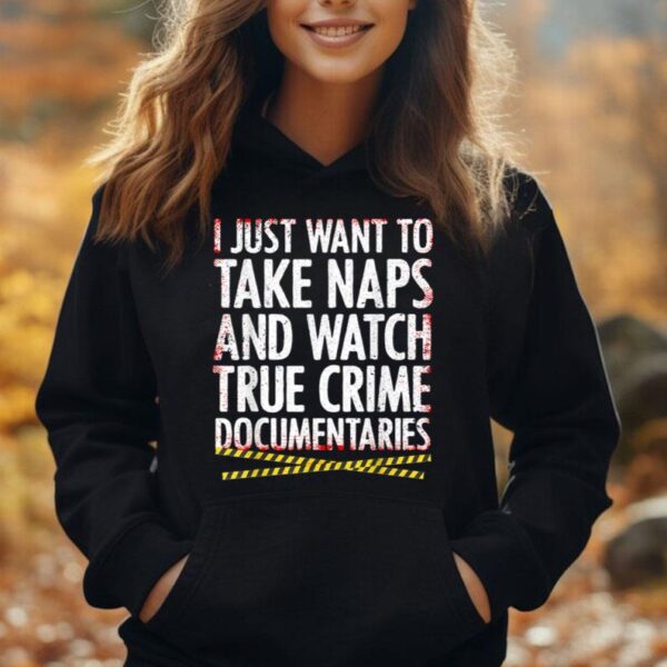 Cool True Crime For Men Women Crime Lover Nap Documentaries Unisex Hoodie