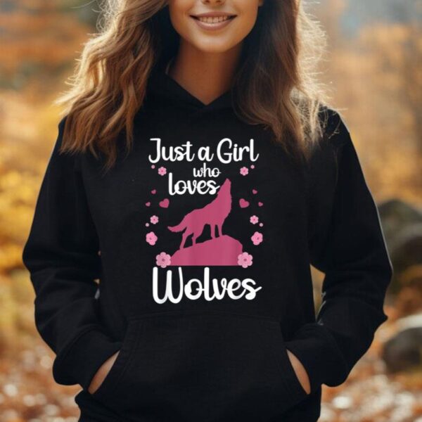 Cool Wolf For Women Girls Howling Wolf Lover Animal Wolves Unisex Hoodie