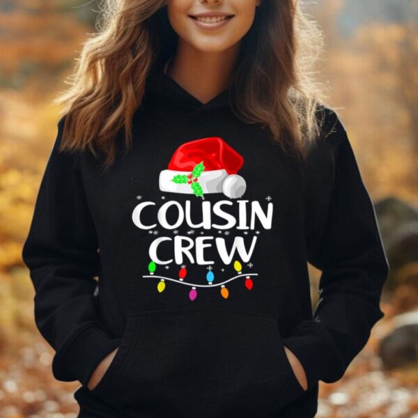 Cousin Crew Santa Family Matching Lights Christmas Pajamas Unisex Hoodie