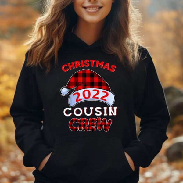 Cousin Crew Santa Red Plaid Xmas Funny Christmas Pajamas Unisex Hoodie