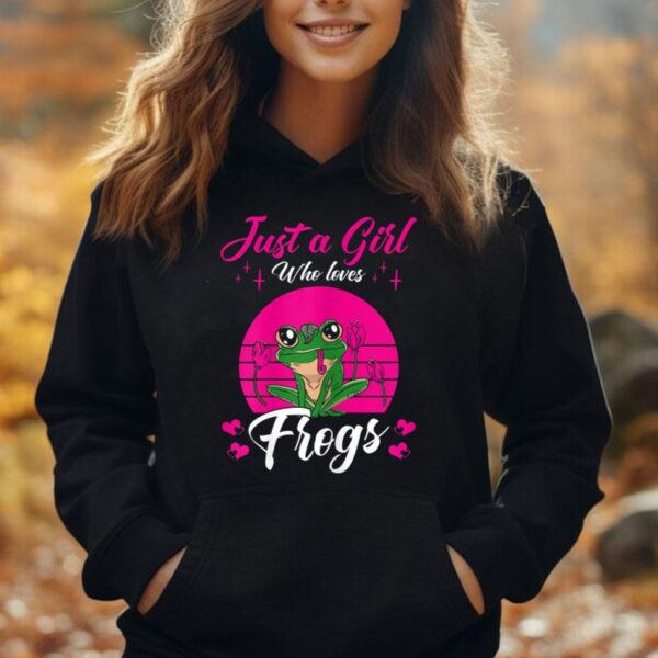 Crazy Frog Funny Kids Just A Girl Who Loves Frogs Unisex Hoodie