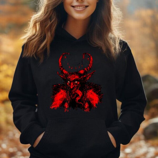 Creepy Krampus Christmas Demon Satan Nikolaus Unisex Hoodie