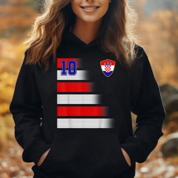 Croatia Soccer Jersey Flag Retro 10 Croatian Football Unisex Hoodie