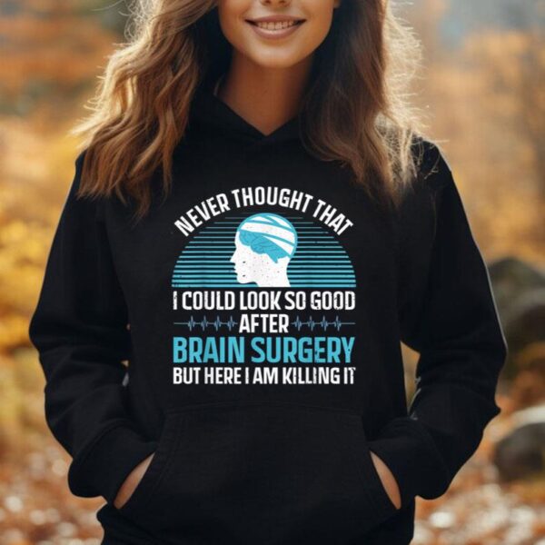 Cute Brain Surgery For Men Women Brain Tumor Cancer Survivor Unisex Hoodie