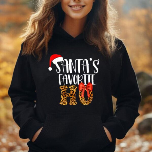 Cute Cheetah Santa's Favorite Ho Christmas T Shirts Women Unisex Hoodie