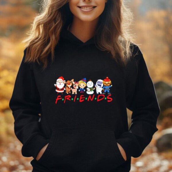 Cute Christmas Friends Santa Rudolph Snowman Family Xmas Kid Unisex Hoodie