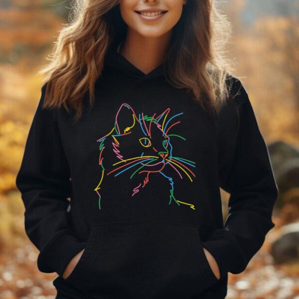 Cute Colorful Cat for Cats Women's Girls Men Boys Cat Lovers Unisex Hoodie