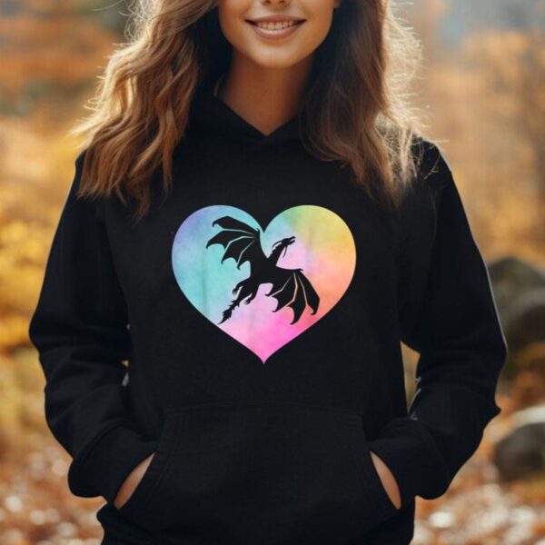 Cute Flying Dragon Within Heart Shirt Dragon Lovers Gifts Unisex Hoodie