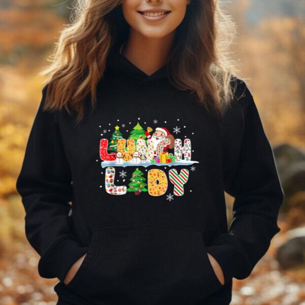 Cute Lunch Lady Funny Christmas Tree Santa Family Xmas Gifts Unisex Hoodie