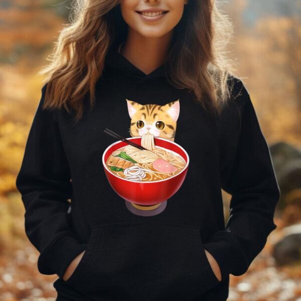 Cute Ramen Cat Kawaii Neko Anime Japanese Noodles Otaku Unisex Hoodie