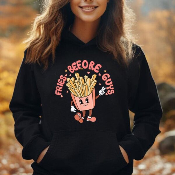 Cutes Fries Before Guys Valentines Foodie Lover Valentine Unisex Hoodie