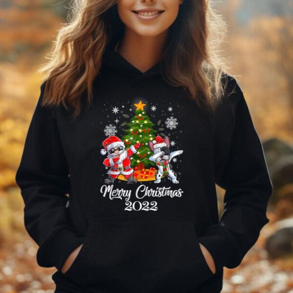 Dabbing French Bulldog Santa Christmas Gifts Unisex Hoodie