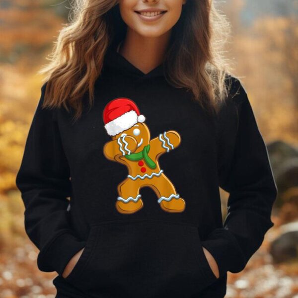 Dabbing Gingerbread Santa Christmas Kids Boys Xmas Cookie Unisex Hoodie