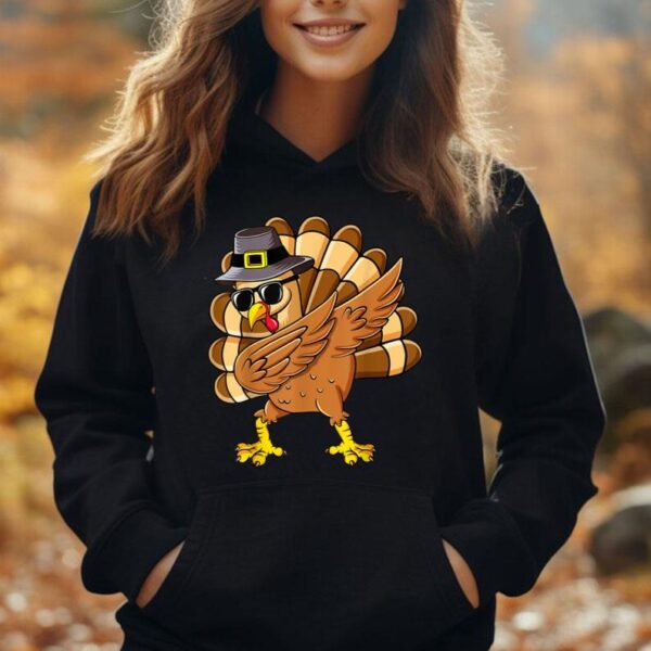 Dabbing Turkey Thanksgiving Day Pilgrim Boys Girls Funny Dab Unisex Hoodie