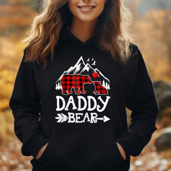 Daddy Bear Christmas Pajama Red Plaid Buffalo Family Unisex Hoodie