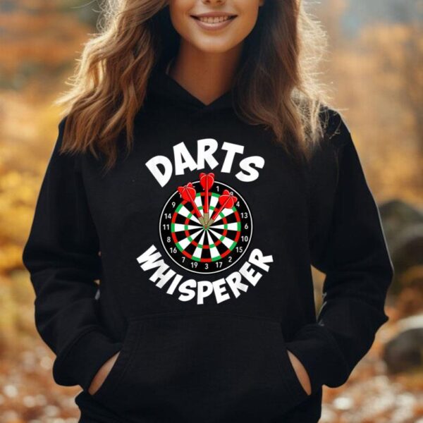 Darts Whisperer Funny Dart Player Dartboard Game Pun Outfit Unisex Hoodie