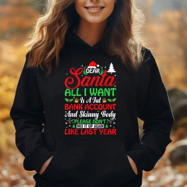 Dear Santa all I want is a fat bank account Funny Christmas Unisex Hoodie