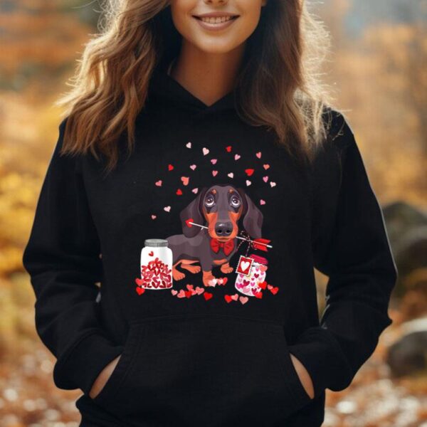 Dog Valentine Cute Dachshund Valentine's Day Unisex Hoodie