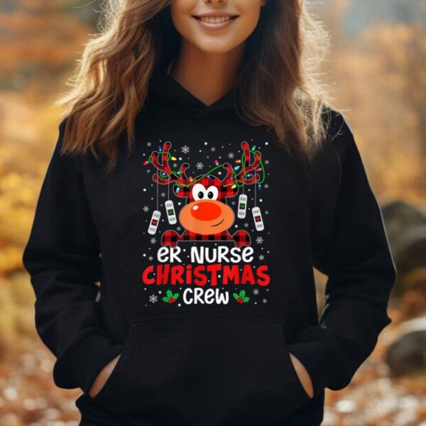 ER Nurse Christmas Crew Cute Reindeer Xmas Love Nurse Life Unisex Hoodie