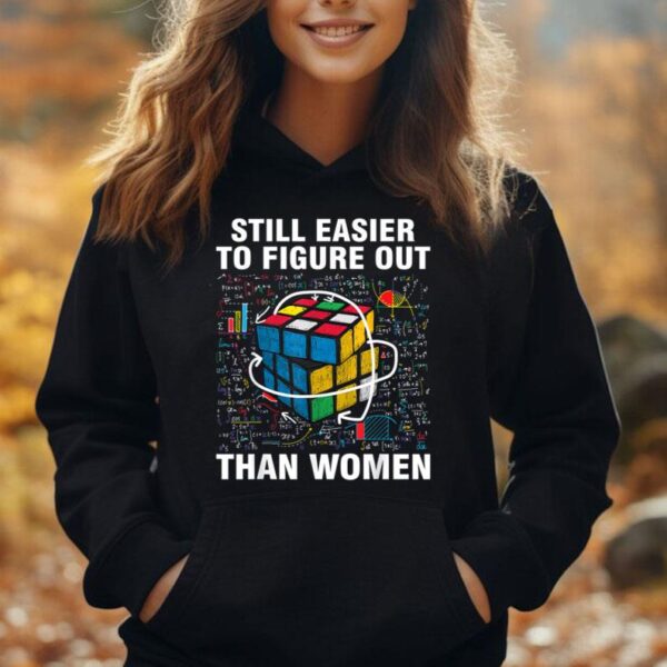 Easier To Figure Out Than Women Funny Speed Cubing Mens Unisex Hoodie