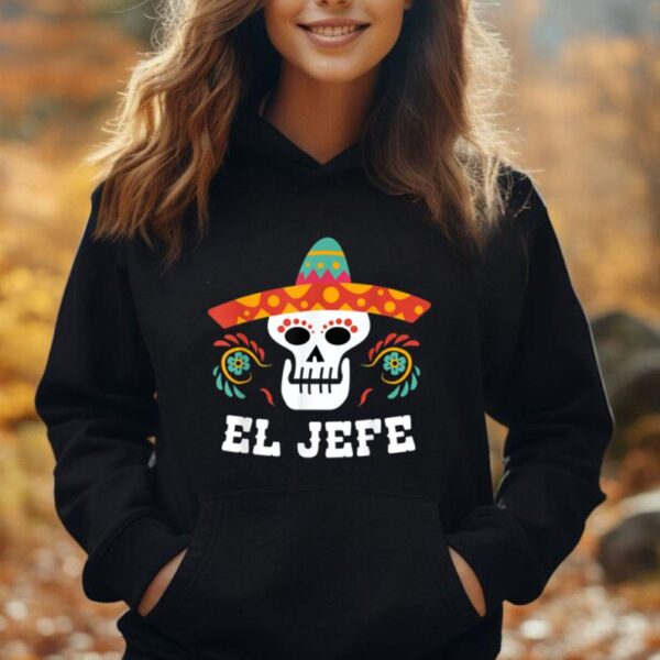 El Jefe Men Mexican Skull Day Of The Dead Unisex Hoodie